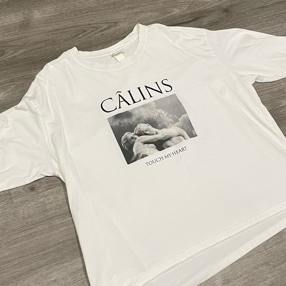 H&M White Long Sleeve Sweatshirt